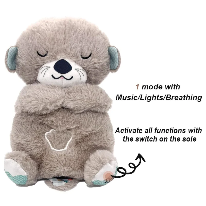 Dropshipping Schlummerotter Schlaf Plüsch Koala Sensorischen Spielzeug Geschenk Atmen Schlummer Otter Musik Beschwichtigen Geschenk Plüsch Dinosaurier Spielzeug