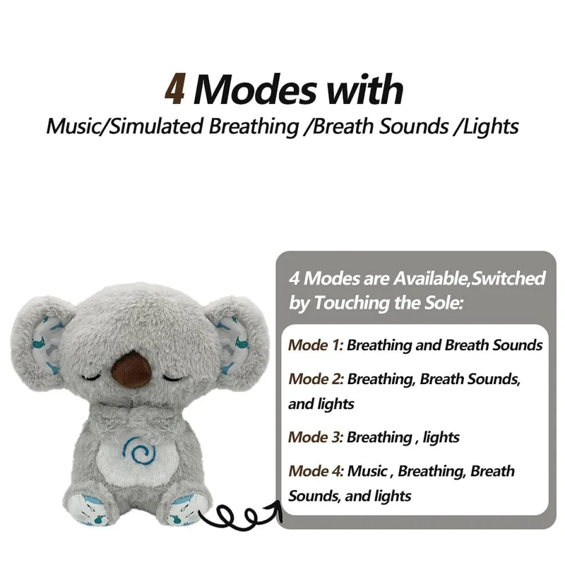 Dropshipping Schlummerotter Schlaf Plüsch Koala Sensorischen Spielzeug Geschenk Atmen Schlummer Otter Musik Beschwichtigen Geschenk Plüsch Dinosaurier Spielzeug