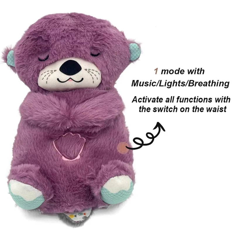 Dropshipping Schlummerotter Schlaf Plüsch Koala Sensorischen Spielzeug Geschenk Atmen Schlummer Otter Musik Beschwichtigen Geschenk Plüsch Dinosaurier Spielzeug