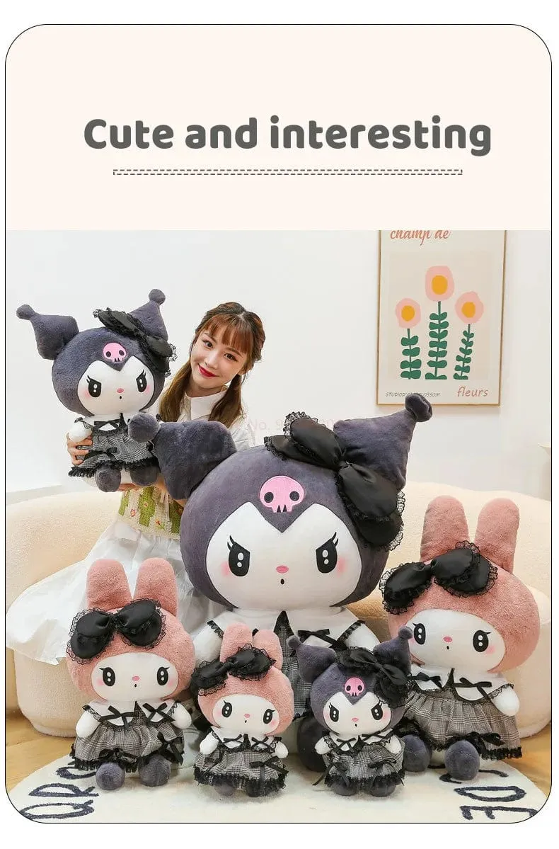 Großes Kuromi Melody Cinnamoroll Plüschtier Kissen Anime Stoffpuppe Anime Sofakissen Mädchenzimmer Dekoration Weihnachtsgeschenk