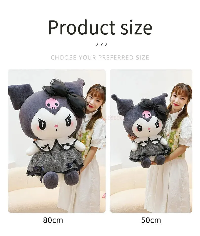Großes Kuromi Melody Cinnamoroll Plüschtier Kissen Anime Stoffpuppe Anime Sofakissen Mädchenzimmer Dekoration Weihnachtsgeschenk