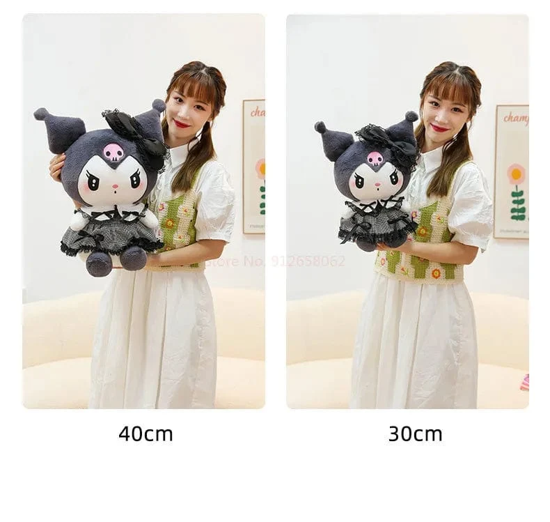 Großes Kuromi Melody Cinnamoroll Plüschtier Kissen Anime Stoffpuppe Anime Sofakissen Mädchenzimmer Dekoration Weihnachtsgeschenk