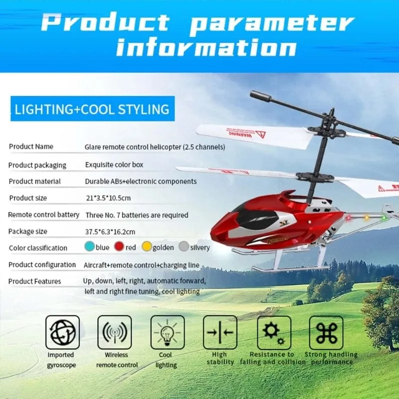 3.5-Kanal RC-Helikopter mit Licht, sturzsicher, XK913, ferngesteuertes Hubschrauberflugzeug, fliegendes Kinderspielzeug für Jungen, Geschenke