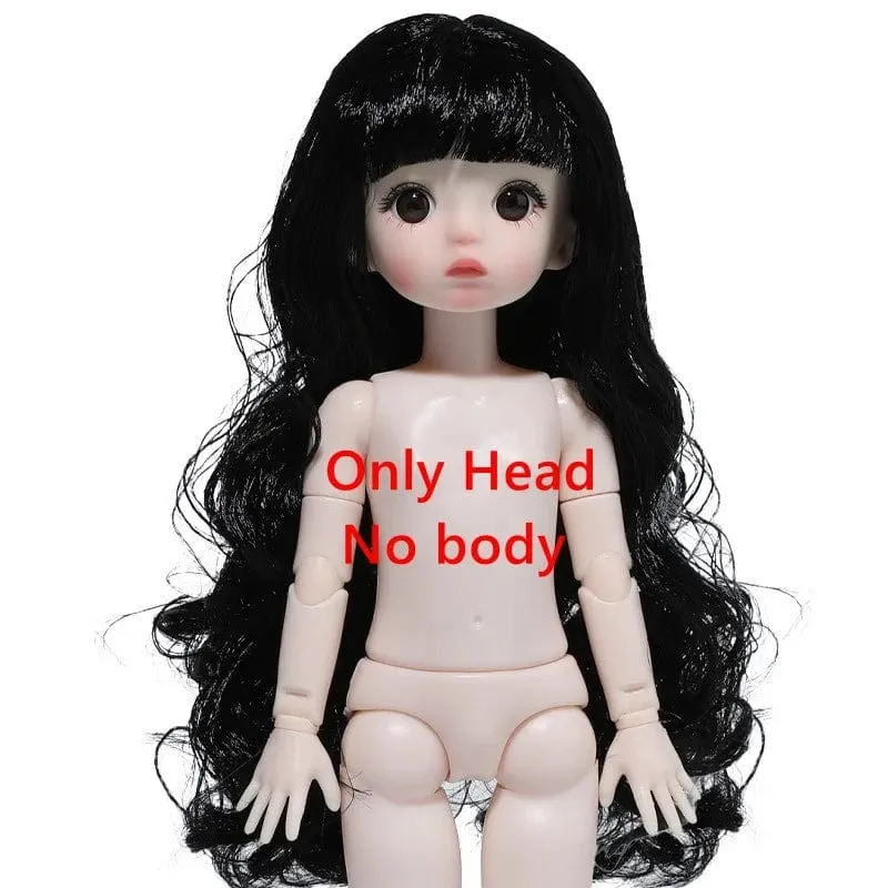Adollya Köpfe für 30cm 1/6 BJD Puppen Zubehör Kopf mit Augen Make-up Handgemachtes Schönheitsspielzeug für Mädchen Weihnachtsgeschenke für Kinder