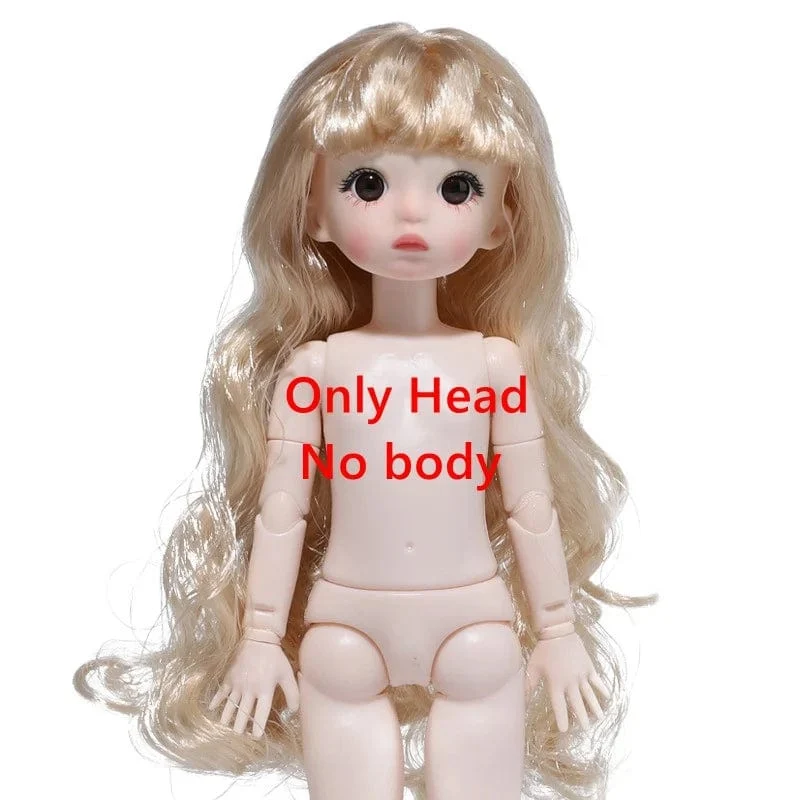Adollya Köpfe für 30cm 1/6 BJD Puppen Zubehör Kopf mit Augen Make-up Handgemachtes Schönheitsspielzeug für Mädchen Weihnachtsgeschenke für Kinder