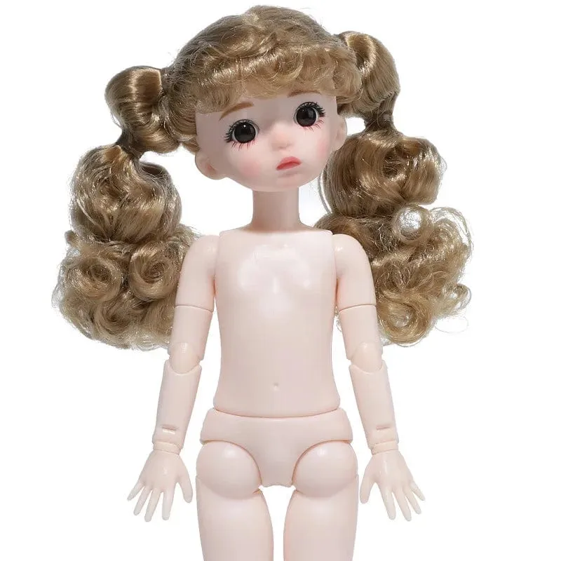 Adollya Köpfe für 30cm 1/6 BJD Puppen Zubehör Kopf mit Augen Make-up Handgemachtes Schönheitsspielzeug für Mädchen Weihnachtsgeschenke für Kinder