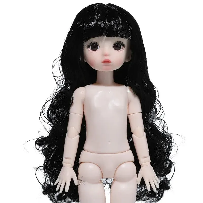 Adollya Köpfe für 30cm 1/6 BJD Puppen Zubehör Kopf mit Augen Make-up Handgemachtes Schönheitsspielzeug für Mädchen Weihnachtsgeschenke für Kinder