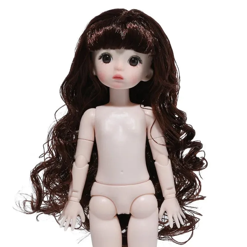 Adollya Köpfe für 30cm 1/6 BJD Puppen Zubehör Kopf mit Augen Make-up Handgemachtes Schönheitsspielzeug für Mädchen Weihnachtsgeschenke für Kinder
