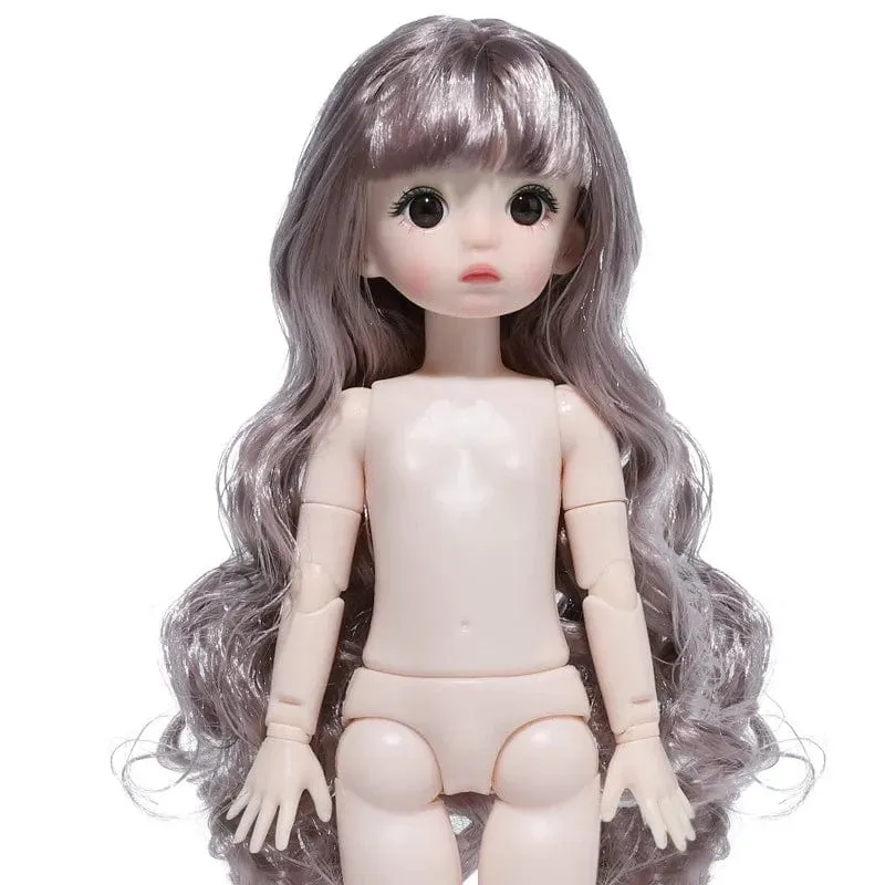 Adollya Köpfe für 30cm 1/6 BJD Puppen Zubehör Kopf mit Augen Make-up Handgemachtes Schönheitsspielzeug für Mädchen Weihnachtsgeschenke für Kinder