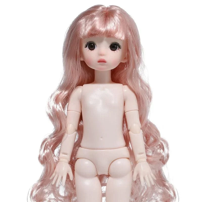 Adollya Köpfe für 30cm 1/6 BJD Puppen Zubehör Kopf mit Augen Make-up Handgemachtes Schönheitsspielzeug für Mädchen Weihnachtsgeschenke für Kinder