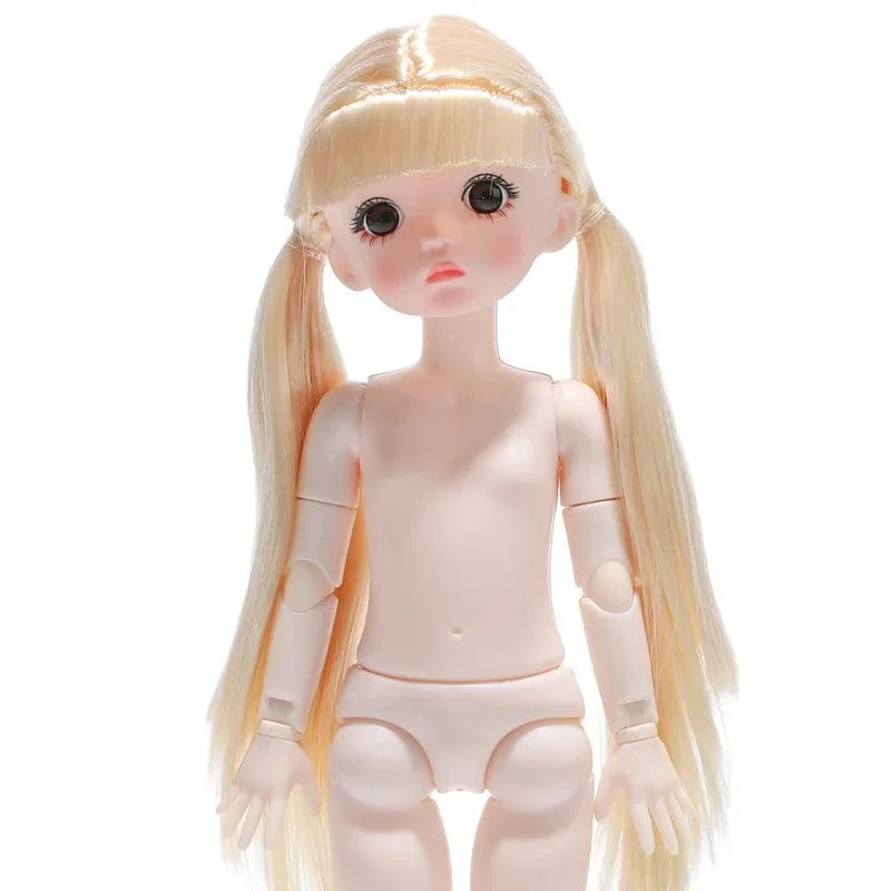 Adollya Köpfe für 30cm 1/6 BJD Puppen Zubehör Kopf mit Augen Make-up Handgemachtes Schönheitsspielzeug für Mädchen Weihnachtsgeschenke für Kinder