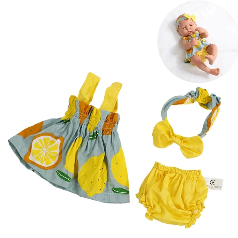 Puppenkleidung, Kleid, Overall, Weste für 40 cm neue Baby Reborn American Doll Baby Girl DIY Kleidung Spielzeug für 16 Zoll Puppen