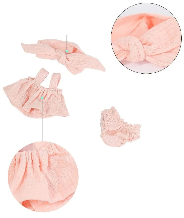 Puppenkleidung, Kleid, Overall, Weste für 40 cm neue Baby Reborn American Doll Baby Girl DIY Kleidung Spielzeug für 16 Zoll Puppen