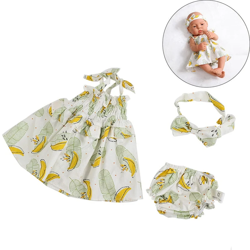 Puppenkleidung, Kleid, Overall, Weste für 40 cm neue Baby Reborn American Doll Baby Girl DIY Kleidung Spielzeug für 16 Zoll Puppen
