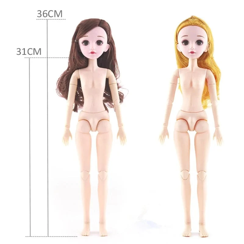 14'' Nude Baby Body mit Multigelenk für 36cm Puppe 1/4 Zubehör Spielzeug für Mädchen