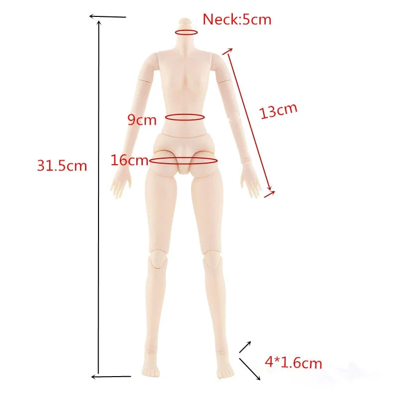 14'' Nude Baby Body mit Multigelenk für 36cm Puppe 1/4 Zubehör Spielzeug für Mädchen