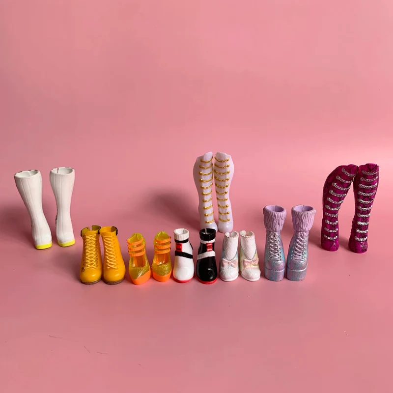 Original 24 cm OMG Fashion Dress Up Schuhe der großen Schwester und übrigens Schuhe der kleinen Schwester Mädchen Puppenzubehör Spielzeug