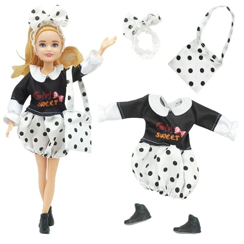 23cm Junge Puppe Vollen Satz 1/7 Kelly Schwester Paar Puppe mit Kleidung Mädchen Ankleiden Spielzeug Geschenke