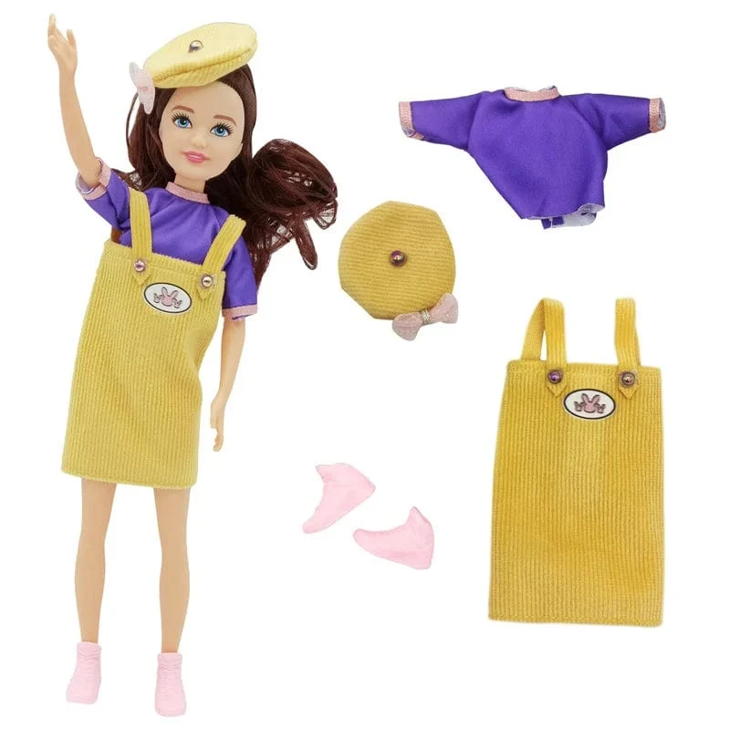 23cm Junge Puppe Vollen Satz 1/7 Kelly Schwester Paar Puppe mit Kleidung Mädchen Ankleiden Spielzeug Geschenke