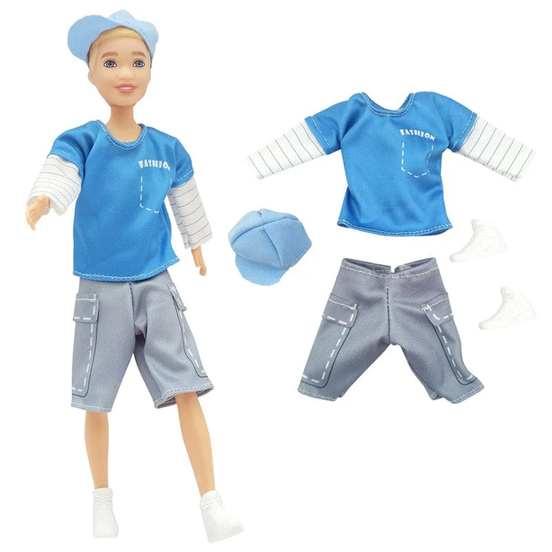 23cm Junge Puppe Vollen Satz 1/7 Kelly Schwester Paar Puppe mit Kleidung Mädchen Ankleiden Spielzeug Geschenke