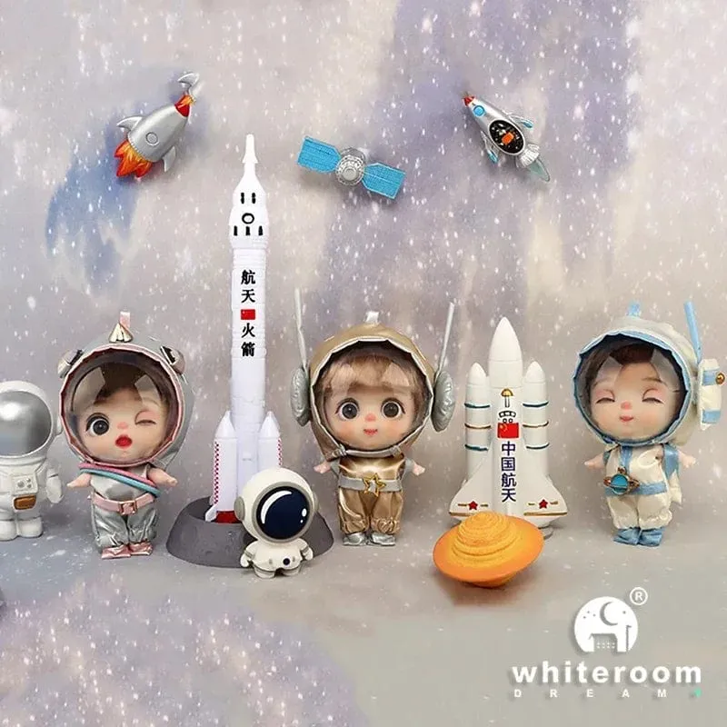 9cm Mini Puppe Astronauten Tiere Schlüsselanhänger Bjd Taschenpuppen Spielzeug Mädchen Reborn Kit Baby Spielzeug für Kinder Baby Junge Zubehör