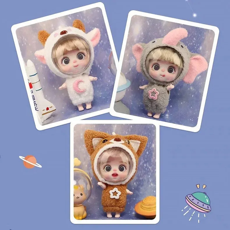 9cm Mini Puppe Astronauten Tiere Schlüsselanhänger Bjd Taschenpuppen Spielzeug Mädchen Reborn Kit Baby Spielzeug für Kinder Baby Junge Zubehör