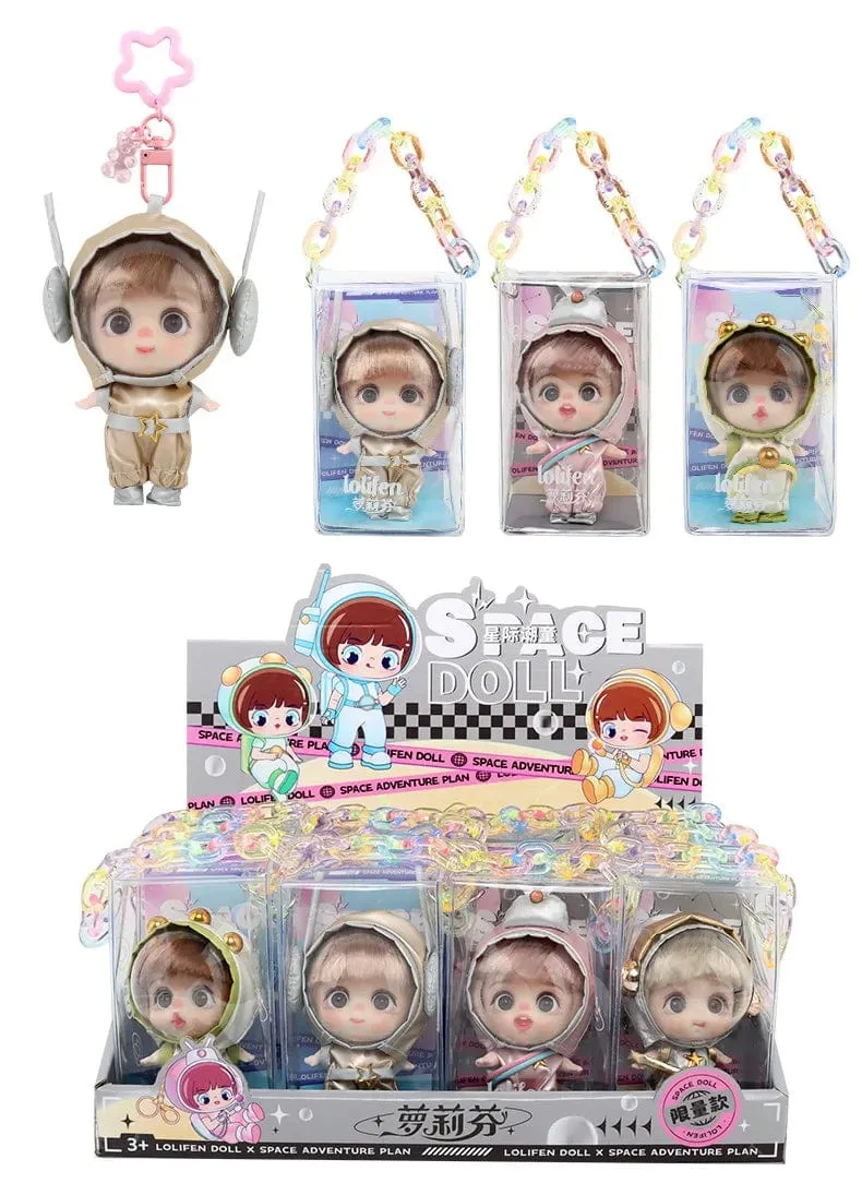 9cm Mini Puppe Astronauten Tiere Schlüsselanhänger Bjd Taschenpuppen Spielzeug Mädchen Reborn Kit Baby Spielzeug für Kinder Baby Junge Zubehör