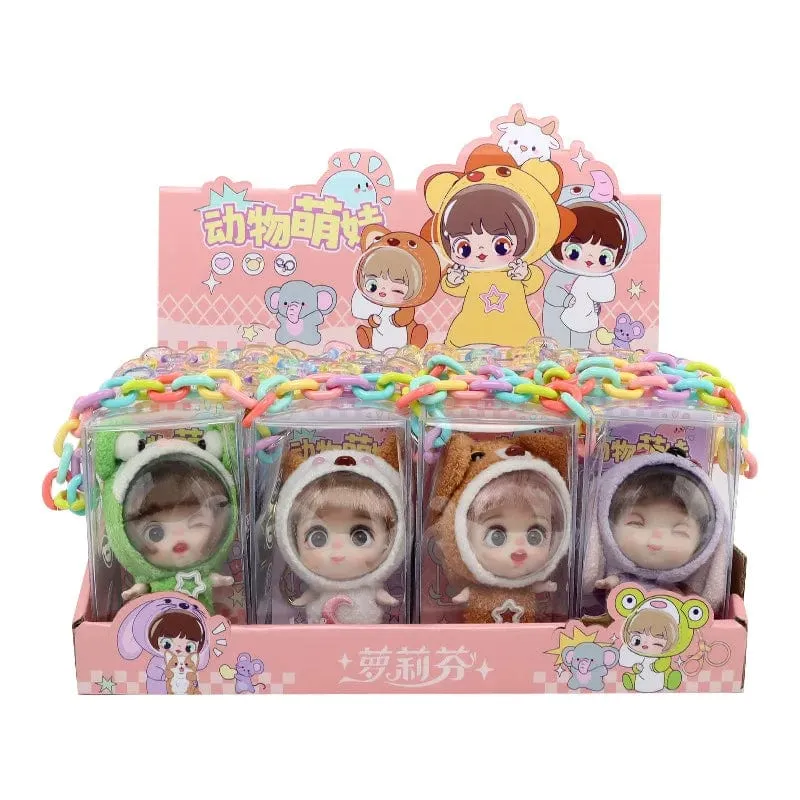9cm Mini Puppe Astronauten Tiere Schlüsselanhänger Bjd Taschenpuppen Spielzeug Mädchen Reborn Kit Baby Spielzeug für Kinder Baby Junge Zubehör