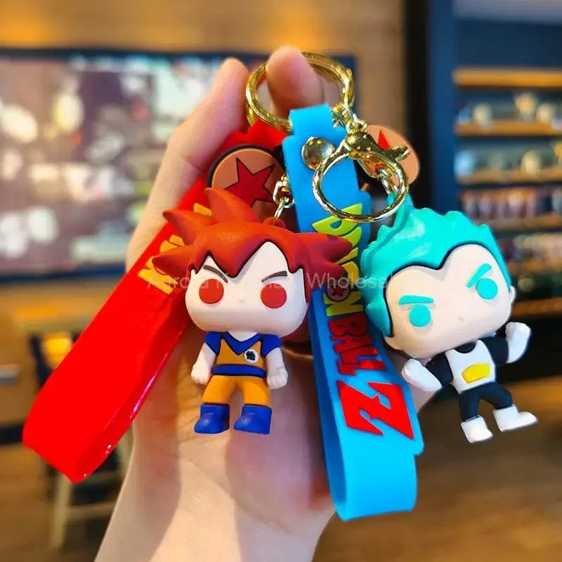 Kinder Anime Dragon Ball Schlüsselanhänger Z Super Saiyajin Goku Bulma Broly Piccolo Majin Buu Serie Auto Anhänger Schlüsselanhänger Spielzeug Geschenke