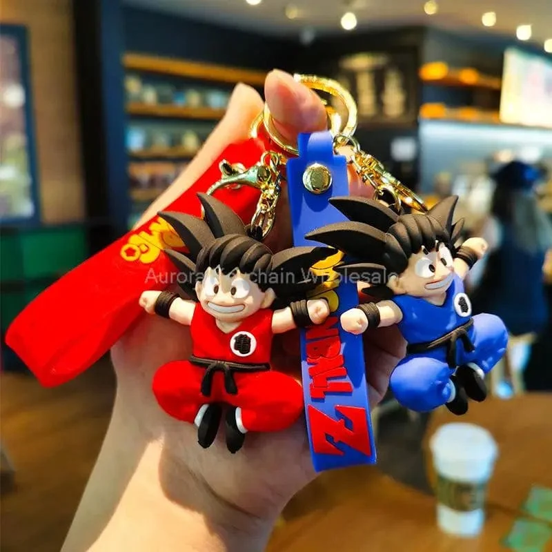 Kinder Anime Dragon Ball Schlüsselanhänger Z Super Saiyajin Goku Bulma Broly Piccolo Majin Buu Serie Auto Anhänger Schlüsselanhänger Spielzeug Geschenke