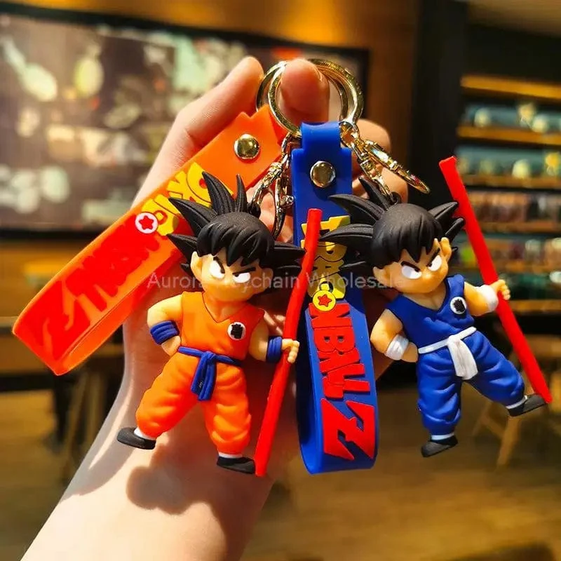 Kinder Anime Dragon Ball Schlüsselanhänger Z Super Saiyajin Goku Bulma Broly Piccolo Majin Buu Serie Auto Anhänger Schlüsselanhänger Spielzeug Geschenke