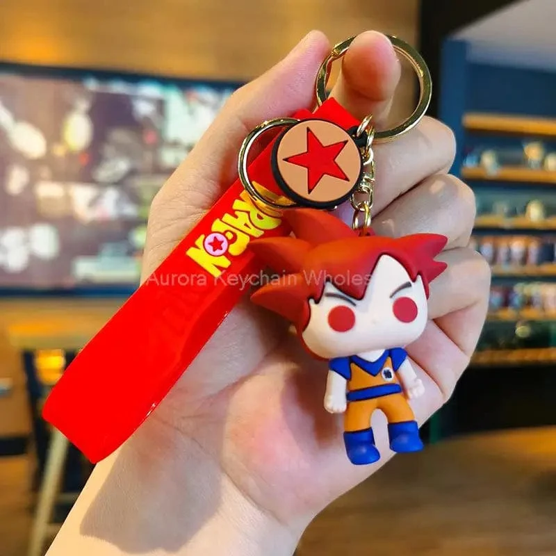 Kinder Anime Dragon Ball Schlüsselanhänger Z Super Saiyajin Goku Bulma Broly Piccolo Majin Buu Serie Auto Anhänger Schlüsselanhänger Spielzeug Geschenke