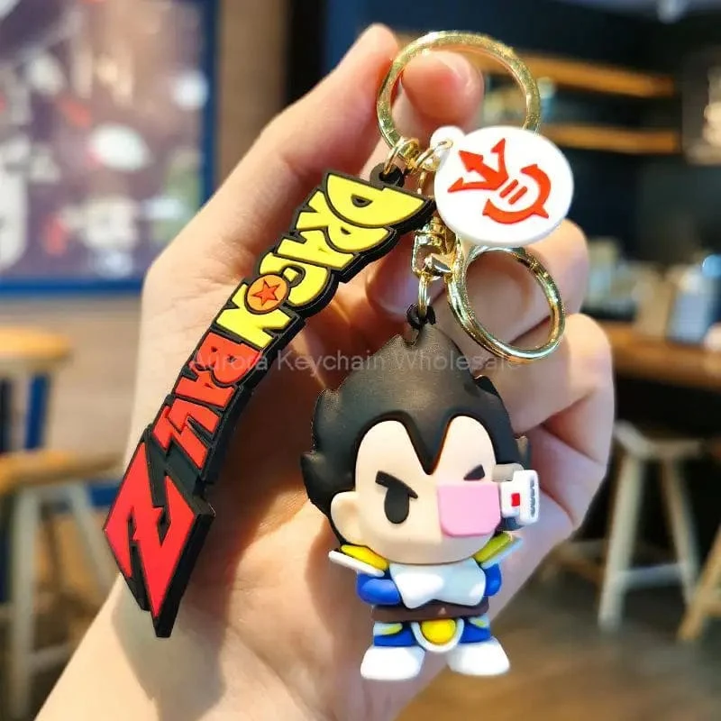 Kinder Anime Dragon Ball Schlüsselanhänger Z Super Saiyajin Goku Bulma Broly Piccolo Majin Buu Serie Auto Anhänger Schlüsselanhänger Spielzeug Geschenke