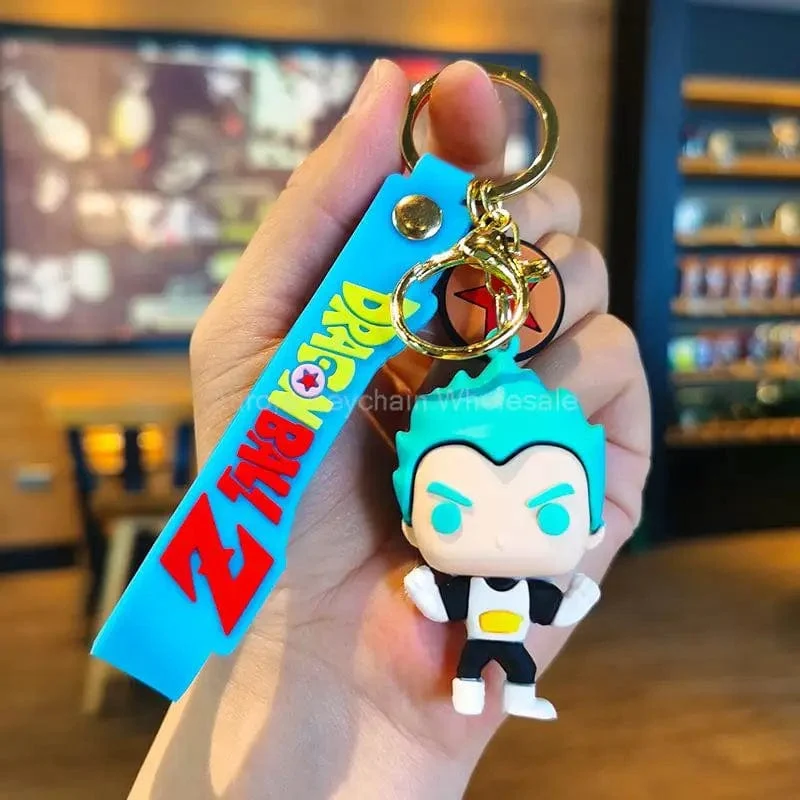Kinder Anime Dragon Ball Schlüsselanhänger Z Super Saiyajin Goku Bulma Broly Piccolo Majin Buu Serie Auto Anhänger Schlüsselanhänger Spielzeug Geschenke