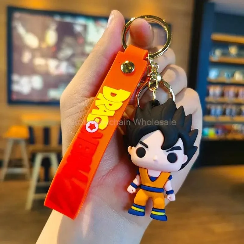 Kinder Anime Dragon Ball Schlüsselanhänger Z Super Saiyajin Goku Bulma Broly Piccolo Majin Buu Serie Auto Anhänger Schlüsselanhänger Spielzeug Geschenke