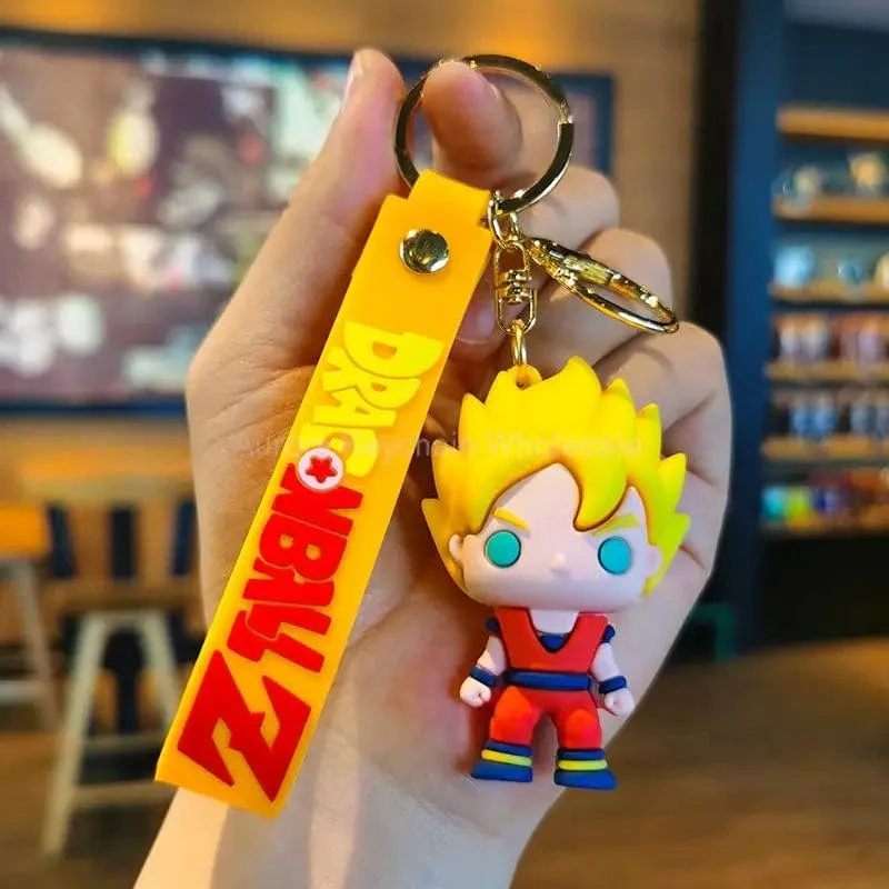 Kinder Anime Dragon Ball Schlüsselanhänger Z Super Saiyajin Goku Bulma Broly Piccolo Majin Buu Serie Auto Anhänger Schlüsselanhänger Spielzeug Geschenke