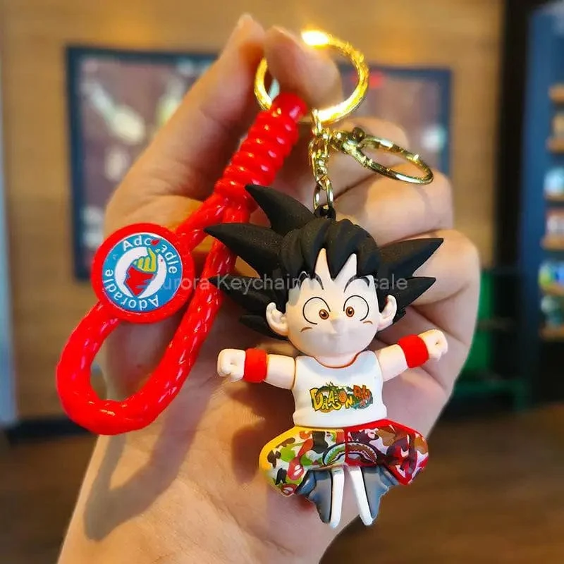 Kinder Anime Dragon Ball Schlüsselanhänger Z Super Saiyajin Goku Bulma Broly Piccolo Majin Buu Serie Auto Anhänger Schlüsselanhänger Spielzeug Geschenke