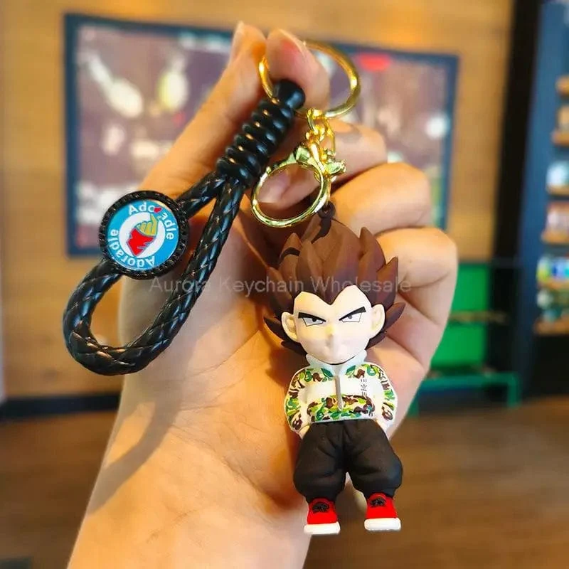 Kinder Anime Dragon Ball Schlüsselanhänger Z Super Saiyajin Goku Bulma Broly Piccolo Majin Buu Serie Auto Anhänger Schlüsselanhänger Spielzeug Geschenke