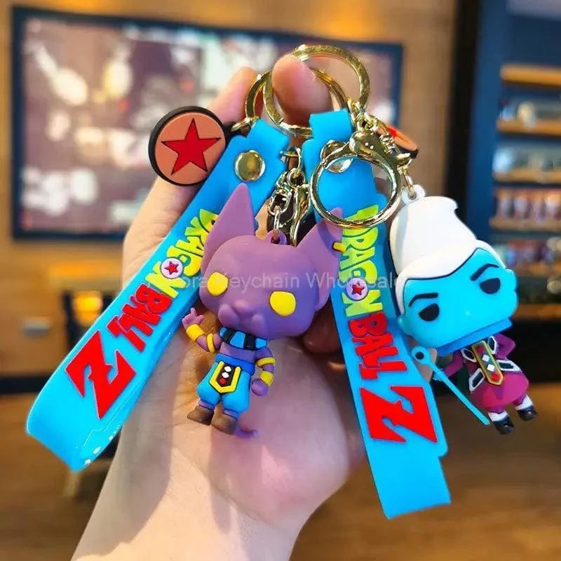 Kinder Anime Dragon Ball Schlüsselanhänger Z Super Saiyajin Goku Bulma Broly Piccolo Majin Buu Serie Auto Anhänger Schlüsselanhänger Spielzeug Geschenke