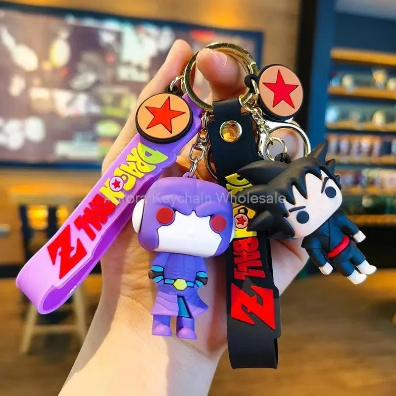 Kinder Anime Dragon Ball Schlüsselanhänger Z Super Saiyajin Goku Bulma Broly Piccolo Majin Buu Serie Auto Anhänger Schlüsselanhänger Spielzeug Geschenke