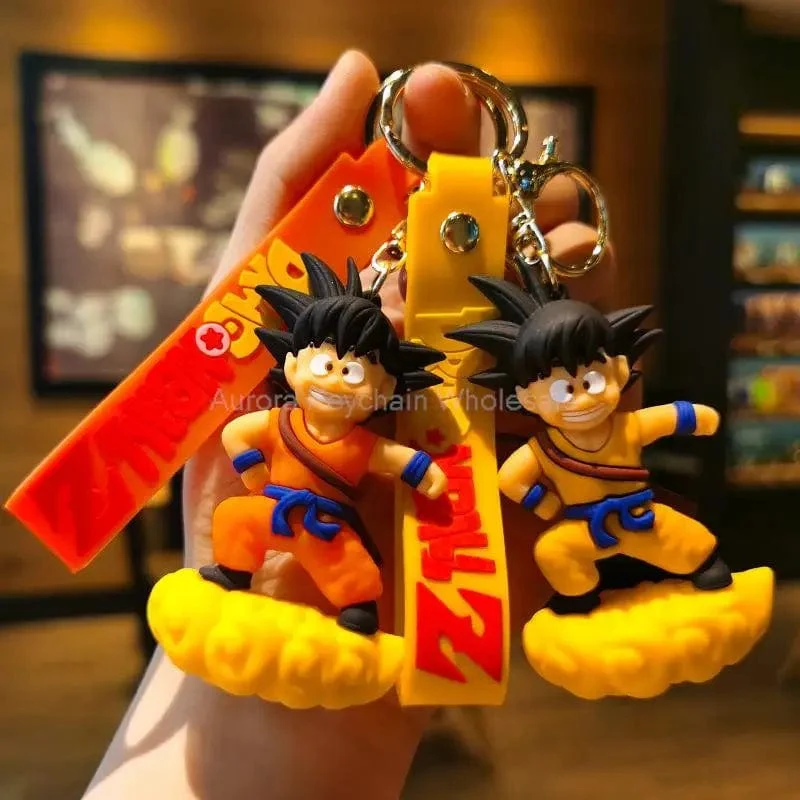 Kinder Anime Dragon Ball Schlüsselanhänger Z Super Saiyajin Goku Bulma Broly Piccolo Majin Buu Serie Auto Anhänger Schlüsselanhänger Spielzeug Geschenke