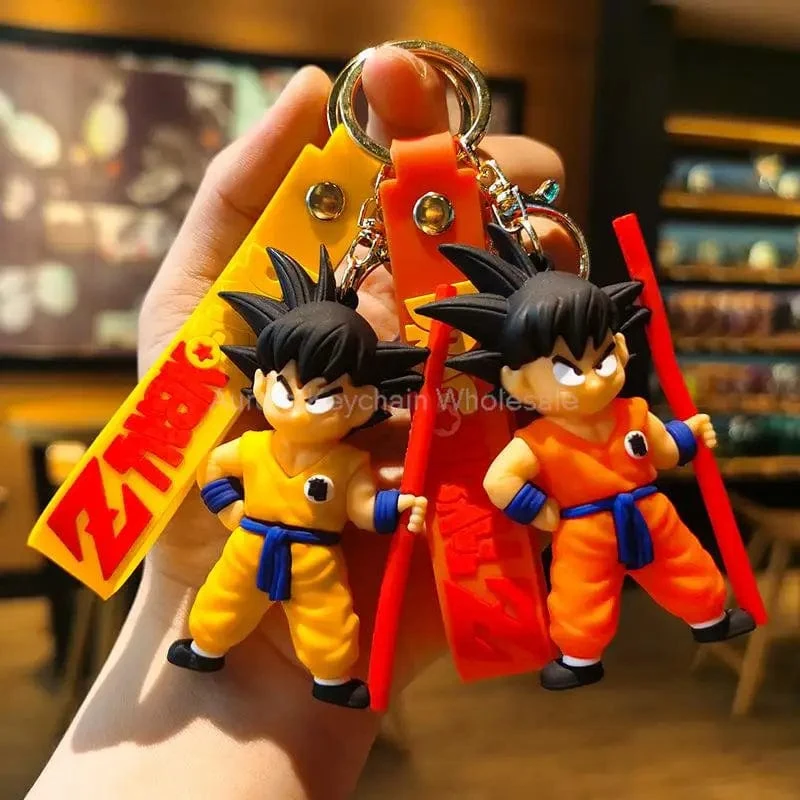 Kinder Anime Dragon Ball Schlüsselanhänger Z Super Saiyajin Goku Bulma Broly Piccolo Majin Buu Serie Auto Anhänger Schlüsselanhänger Spielzeug Geschenke