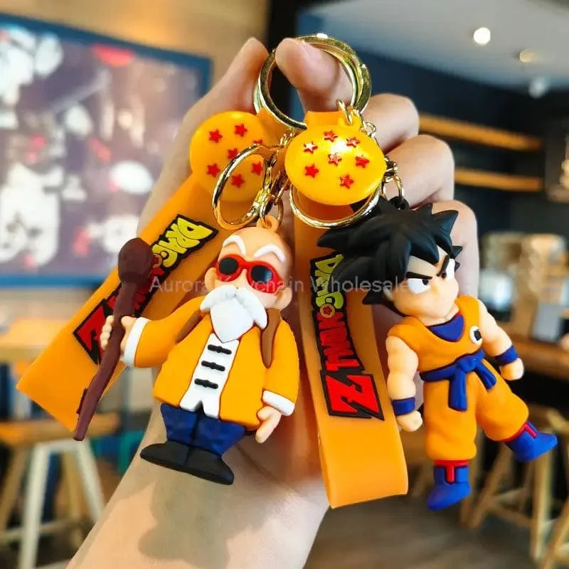 Kinder Anime Dragon Ball Schlüsselanhänger Z Super Saiyajin Goku Bulma Broly Piccolo Majin Buu Serie Auto Anhänger Schlüsselanhänger Spielzeug Geschenke
