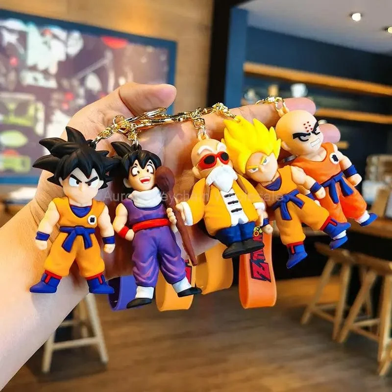 Kinder Anime Dragon Ball Schlüsselanhänger Z Super Saiyajin Goku Bulma Broly Piccolo Majin Buu Serie Auto Anhänger Schlüsselanhänger Spielzeug Geschenke