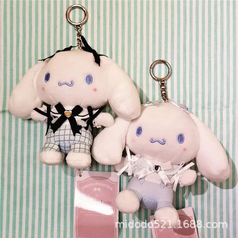 Sanrio Maid Serie Kuromi Mymelody Cinnamoroll Plüsch Spielzeug Puppe Rucksack Schlüsselanhänger Anhänger Mädchen Geburtstag Geschenk