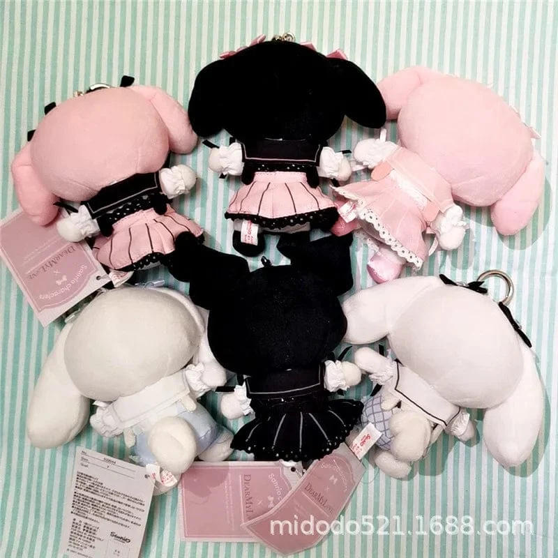 Sanrio Maid Serie Kuromi Mymelody Cinnamoroll Plüsch Spielzeug Puppe Rucksack Schlüsselanhänger Anhänger Mädchen Geburtstag Geschenk