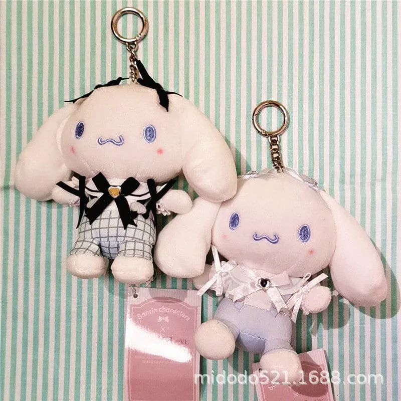Sanrio Maid Serie Kuromi Mymelody Cinnamoroll Plüsch Spielzeug Puppe Rucksack Schlüsselanhänger Anhänger Mädchen Geburtstag Geschenk