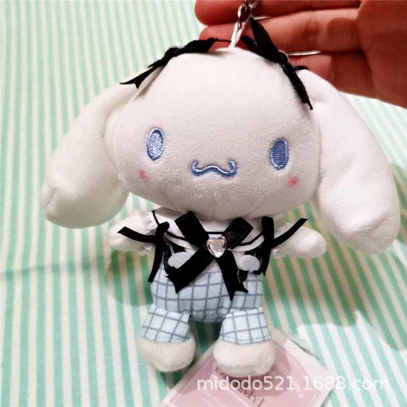 Sanrio Maid Serie Kuromi Mymelody Cinnamoroll Plüsch Spielzeug Puppe Rucksack Schlüsselanhänger Anhänger Mädchen Geburtstag Geschenk