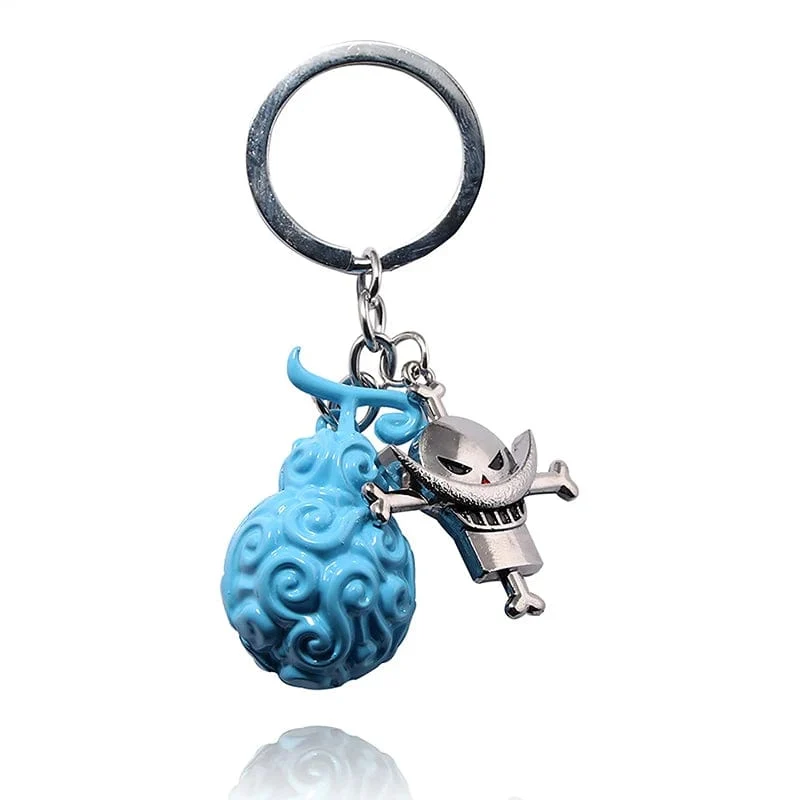 1 Stück Anime One Piece Actionfigur Schlüsselanhänger Teufelsfrucht Strohhut Luffy Ace Gummifrucht Anhänger Rucksack Schlüsselanhänger Modell Spielzeug Geschenk