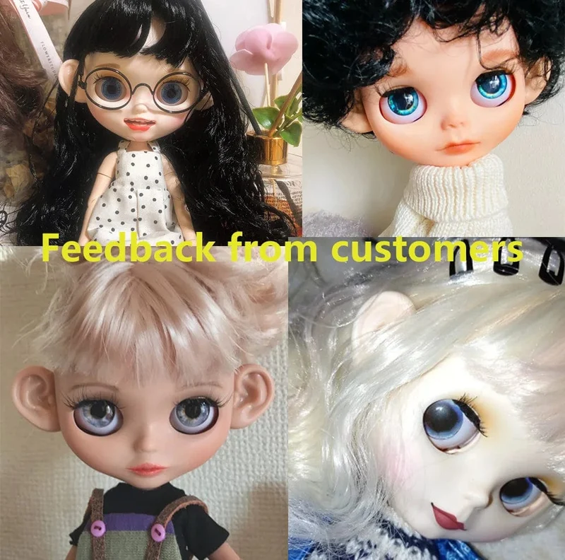 Blyth puppe icy spielzeug ohren spielzeug weiß natürliche tan dark und super schwarz haut, nur ohren keine puppe